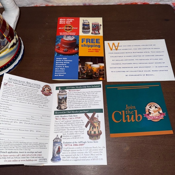 Vintage Budweiser Holiday Stein 2002 - Vibrant Blue and Red - Picture 11 of 13